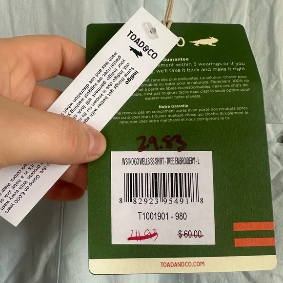 NWT Toad & Co Indigo Wells Tree Embroidered Short Sleeve Shirt - Picture 5 of 9